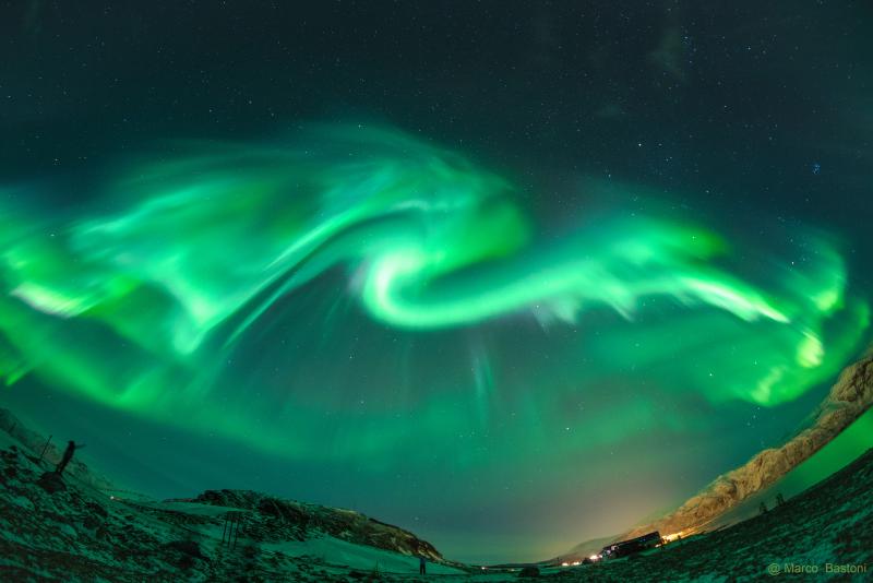 Северное сияние над Норвегией, красивое фото Северное сияние над Норвегией, красивое фото
