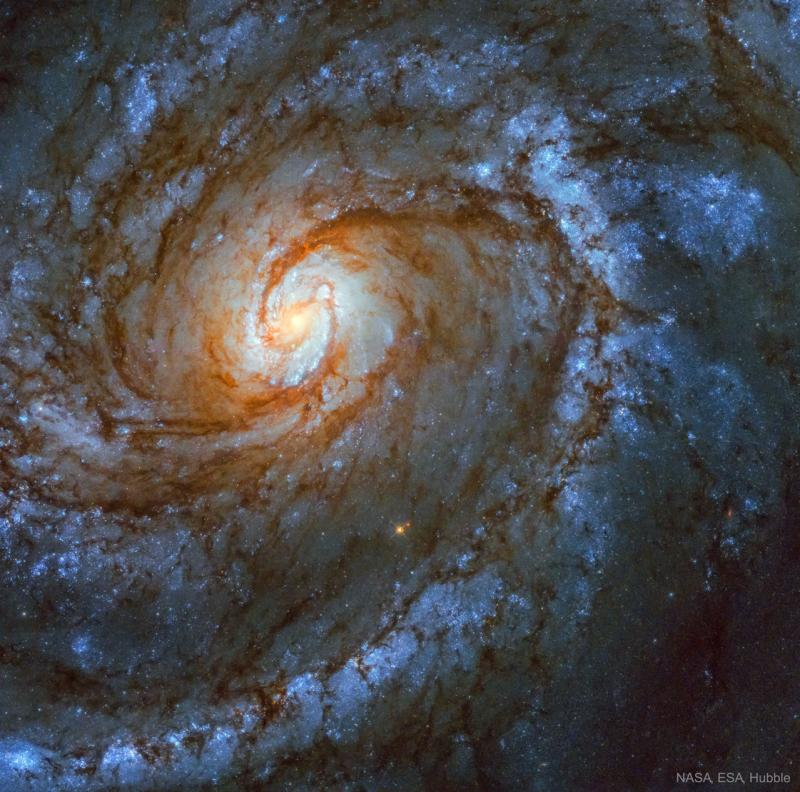 Галактика M100 з регулярним спіральним візерунком